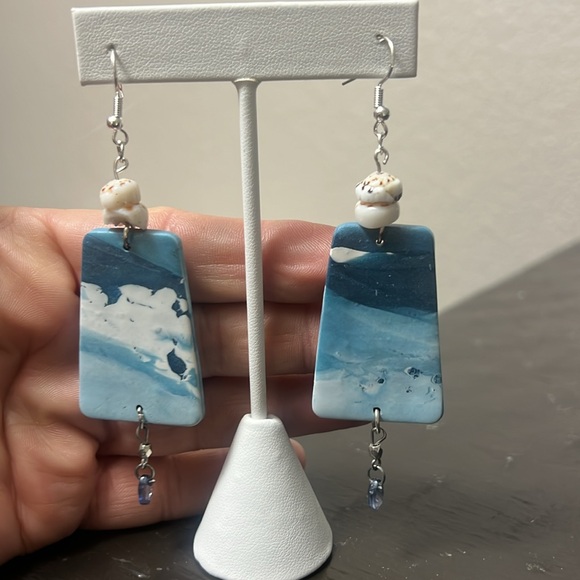 Handmade poly clay earrings - Picture 2 of 2